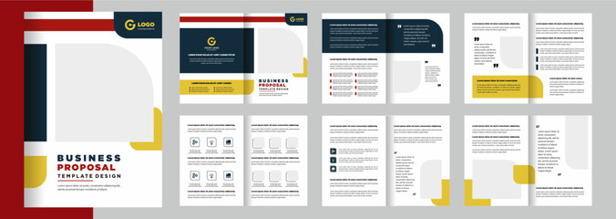 Minimalist business proposal or company profile corporate brochure layout design template