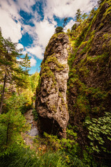 Mountain landscape in mountains, Juranova dolina - valley in The Western Tatras national park. Slovakia, oravice, Orava region. © Zedspider