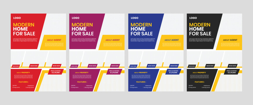 Real estate investing flyer, decorative home flyer, customizable realty advertising flyer