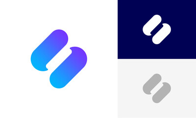 letter S initial logo design vector