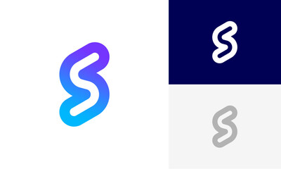 letter S initial logo design vector