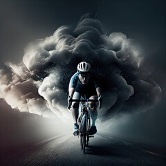 The fantasy mind of a cyclist, generative AI