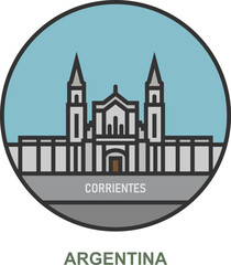 Obraz premium Corrientes. Cities and towns in Argentina