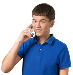 Young man talking on a cell phone