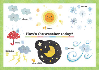 お天気イラストセット