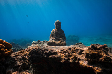 Underwater Buddha Meditating