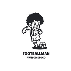 Illustration vector graphic of Footballman, good for logo design