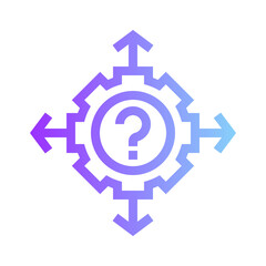 decision making gradient icon