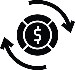 Money flow Vector Icon Design Illustration