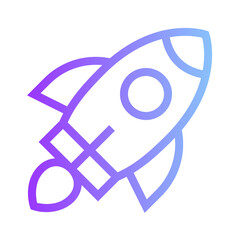 rocket gradient icon