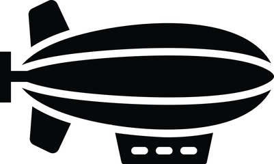 Zeppelin Vector Icon Design Illustration © Graphixs Art