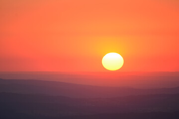 Coucher de soleil en Suisse.