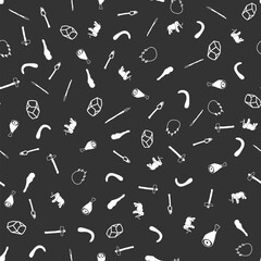 Stone Age Seamless Pattern Background.