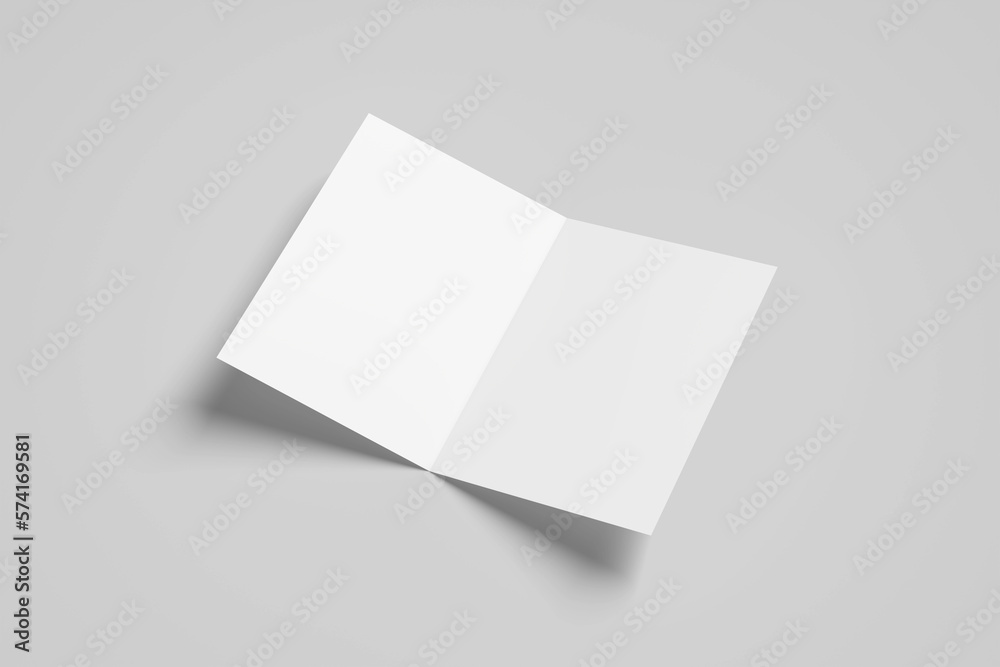 Canvas Prints Open A4 Bifold Brochure Mockup Blank 