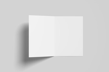 Open A4 Bifold Brochure Mockup Blank 