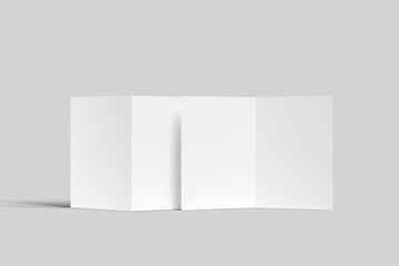 Cover and open A4 Bifold Brochure Mockup Blank 
