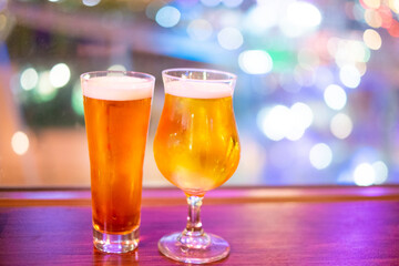 イルミネーションとビール