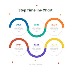 Circle Design Step Timeline Infographic Chart
