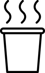 コップのシンプルなモノクロイラスト