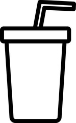 ストロー付きジュースのシンプルなイラスト