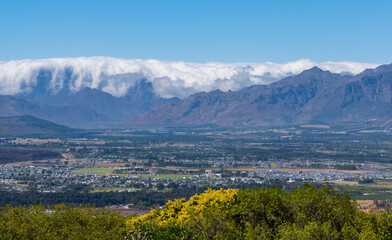 Wine growing area near the small industrial town of Paarl
