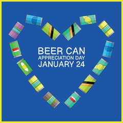 Beer Can Appreciation Day . Design suitable for greeting card poster and banner