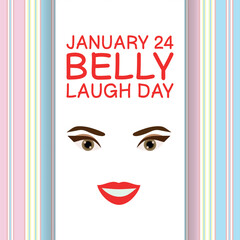 Belly Laugh Day . Design suitable for greeting card poster and banner
