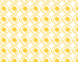 Pattern. Seamless circles modern pattern. white background geometry circle color seamless fabric sample. Yellow geometric pattern swatch vector