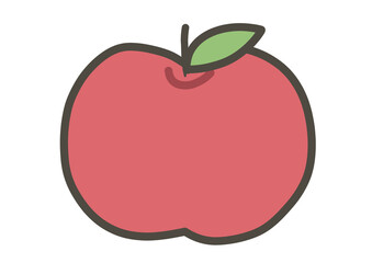 リンゴの手書きイラスト