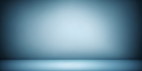 abstract empty blue room, copy space for text, illustration, Generative, AI