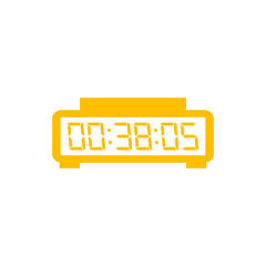Digital clock number set. Electronic figures. Vector illustration.
