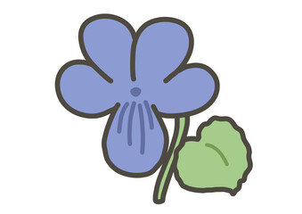 すみれの手書きイラスト