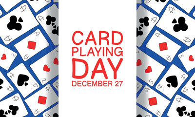 Card Playing Day. Design suitable for greeting card poster and banner