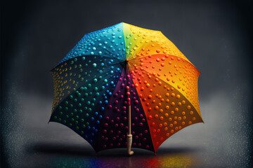 Rain On Rainbow Umbrella