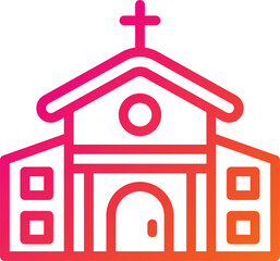 Church Vector Icon Design Illustration