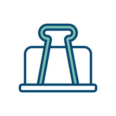 bulldog clip icon vector design template in white background