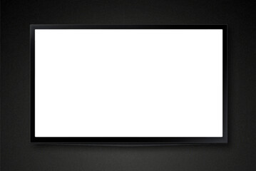 Realistic TV screen. Blank television template. EPS10 vector