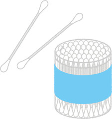 綿棒のイラスト