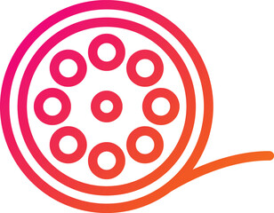Film reel Vector Icon Design Illustration