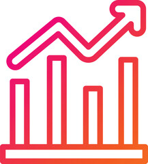 Bar graph Vector Icon Design Illustration
