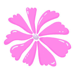 pink flower isolated on transparent background 
