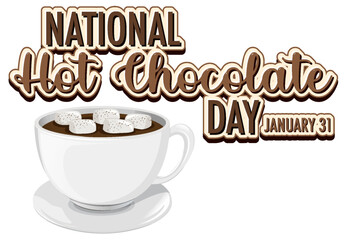 National Hot Chocolate Day Banner Design
