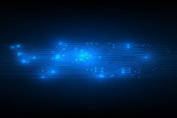 Obraz premium digital circuit lines futuristic technology abstract. security space and protection backdrop background.