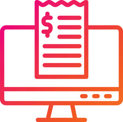 Invoice slip Vector Icon Design Illustration