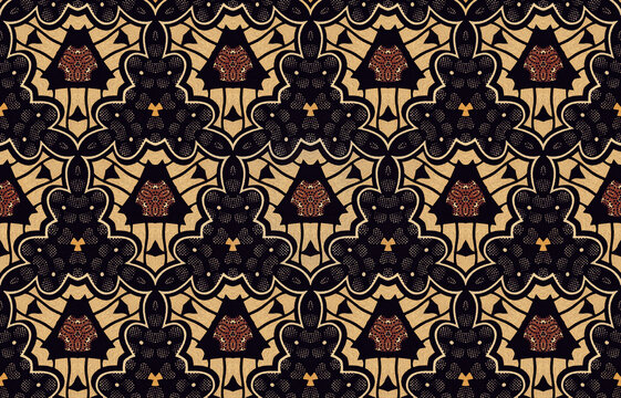 Colored African fabric – Seamless and textured pattern, photo
