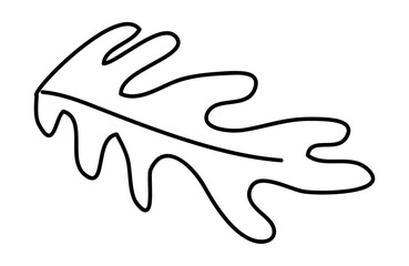 Tropical palm leaf doodle vector