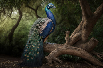 Indian peafowl or blue peafowl a kind of peacock in the pheasant and quail family Found in India, Pakistan, Nepal, Bangladesh, Bhutan and Sri Lanka .