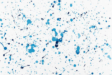 Blue paint drops texture background blue color