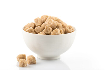 Brown cane sugar cubes