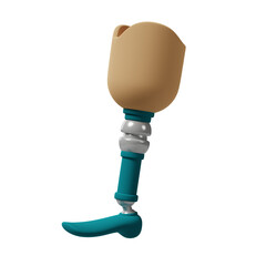 Prosthetic leg 3d illustration